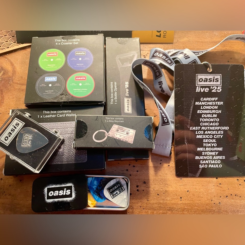 Oasis VIP merch from Los Angeles concert 2025